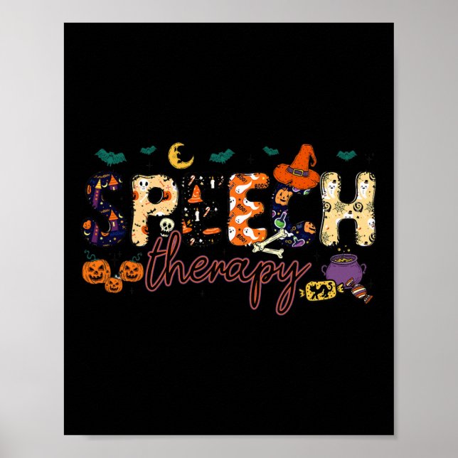 Slp Speech Language Pathologist Speech Therapist H Poster (Vorne)