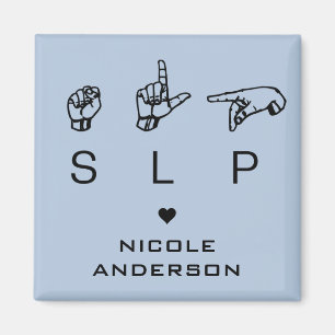 SLP-Sprachpathologe ASL Personalisiert Magnet