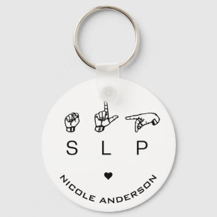 SLP-Sprachpathologe ASL Personalisiert Schlüsselanhänger