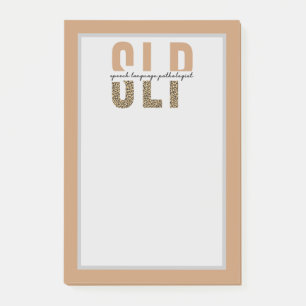 SLP-Sprachpathologe Cheetah Post-it Klebezettel