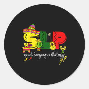 Slp Sprachpathologie Cinco de Mayo Sprachtherapie Runder Aufkleber