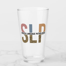 SLP-Sprecher Pathologe Leopard Print Typografy Glas