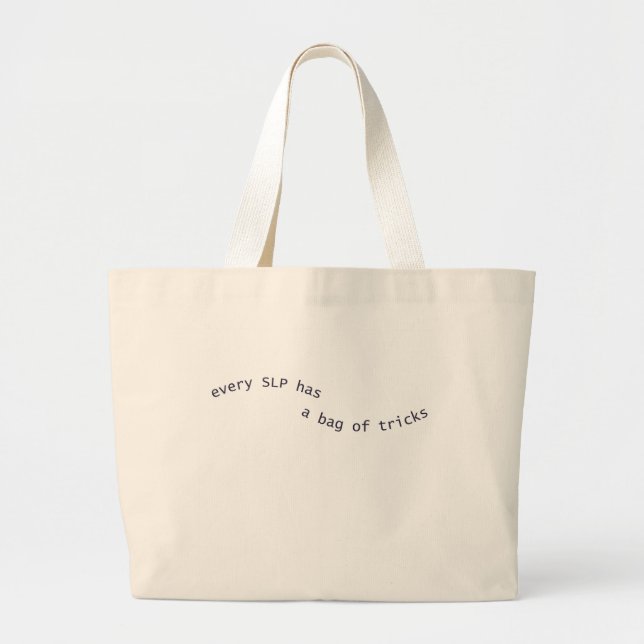 SLP-Taschengeschenk | SLP Beutel mit Tricks Jumbo  Stoffbeutel (Vorne)