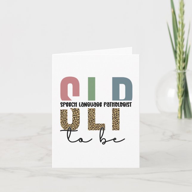 SLP to be - Future Speech Language Pathologe Gesch Karte (Vorderseite)