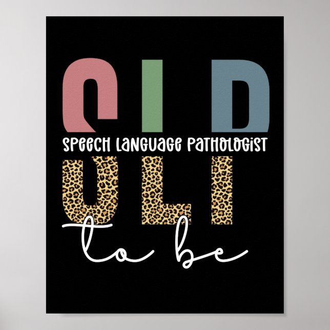 SLP to be - Future Speech Language Pathologe Gesch Poster (Vorne)