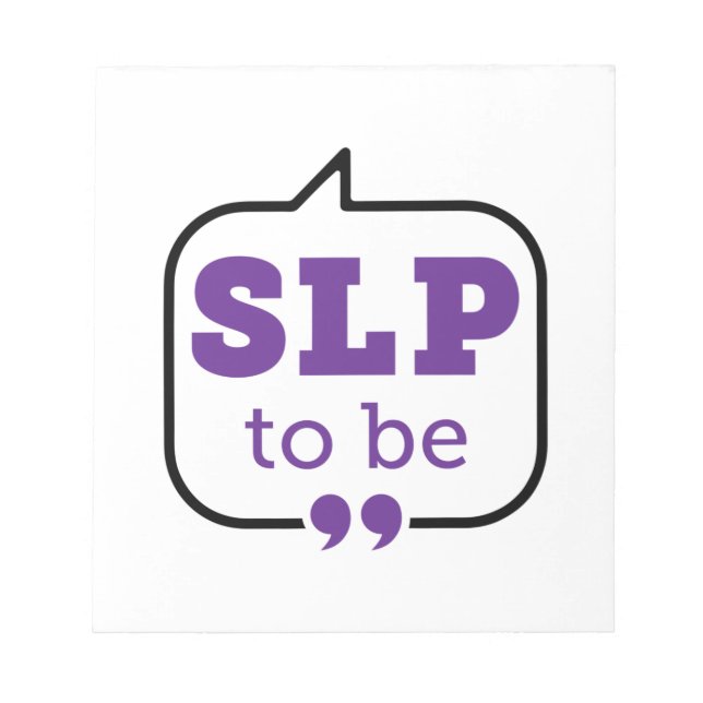 SLP to Be Future Speech Pathologe Notizblock (Vorderseite)