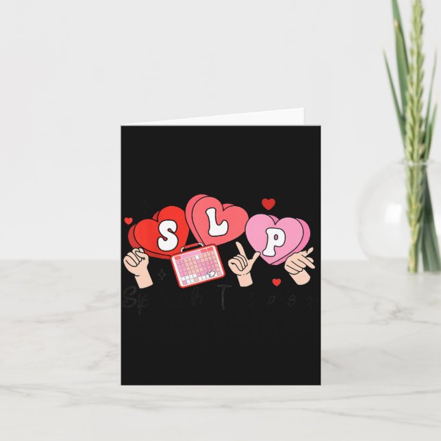 Slp Valentine's Day Speech Language Pathologist St Karte (Vorderseite)