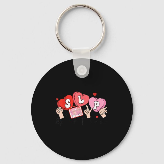 Slp Valentine's Day Speech Language Pathologist St Schlüsselanhänger (Vorderseite)