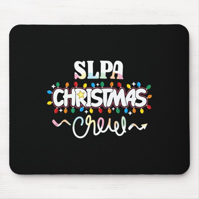 Slpa Christmas Crew Speech Pathology Istant Xma  Mousepad (Vorne)