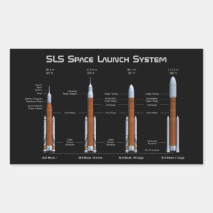 SLS Space Launch System Rechteckiger Aufkleber