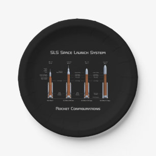 SLS Space Launch System Rockets Pappteller