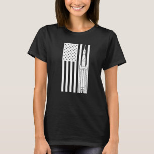 SLS-Weltraumstartsystem-Rakete Amerikanische Flagg T-Shirt