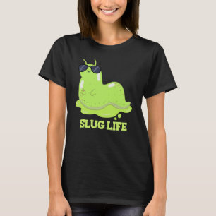Slug Life Funny Green Slug Pub Dark BG T-Shirt