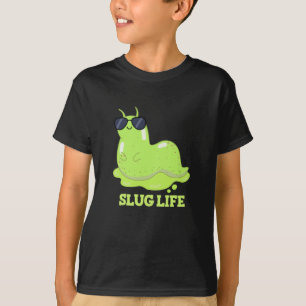 Slug Life Funny Green Slug Pub Dark BG T-Shirt
