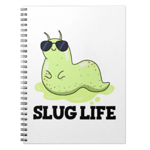 Slug Life Funny Green Slug Puff Notizblock