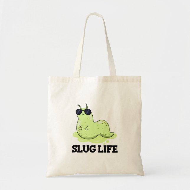 Slug Life Funny Green Slug Puff Tragetasche (Vorne)