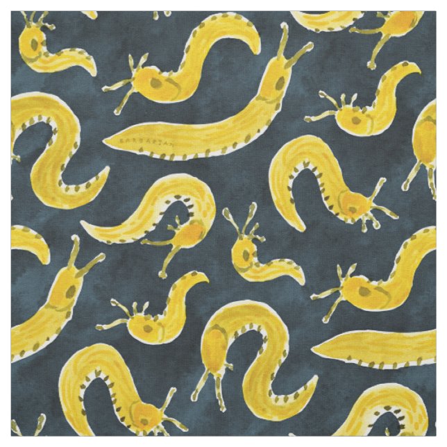 SLUG PARTY Banana Slugs  Stoff (Muster)
