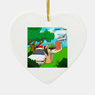 Slug Traffic Polizist Funny Keramik Ornament