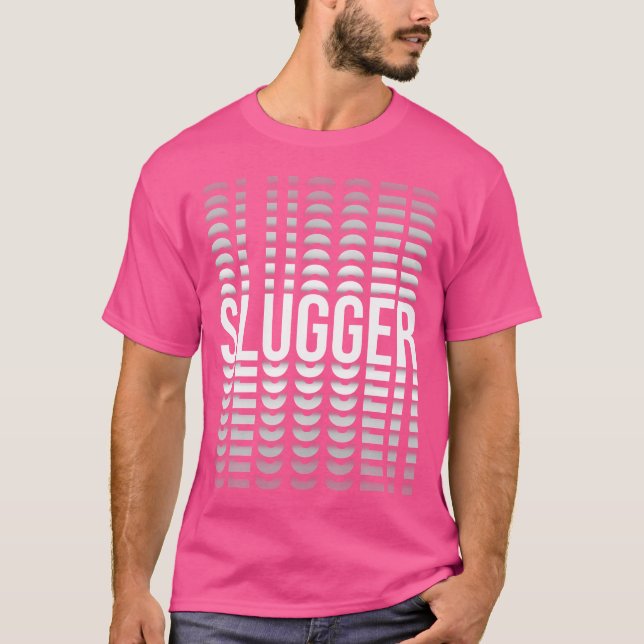 Slugger 3D Wilde optische Illusion T-Shirt (Vorderseite)