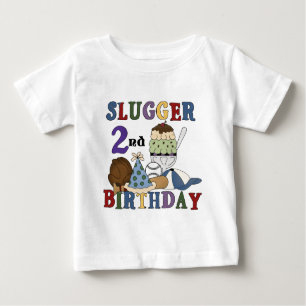 Slugger de baseball 2e Anniversaire t-shirts et ca