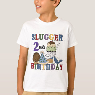 Slugger de baseball 2e Anniversaire t-shirts et ca