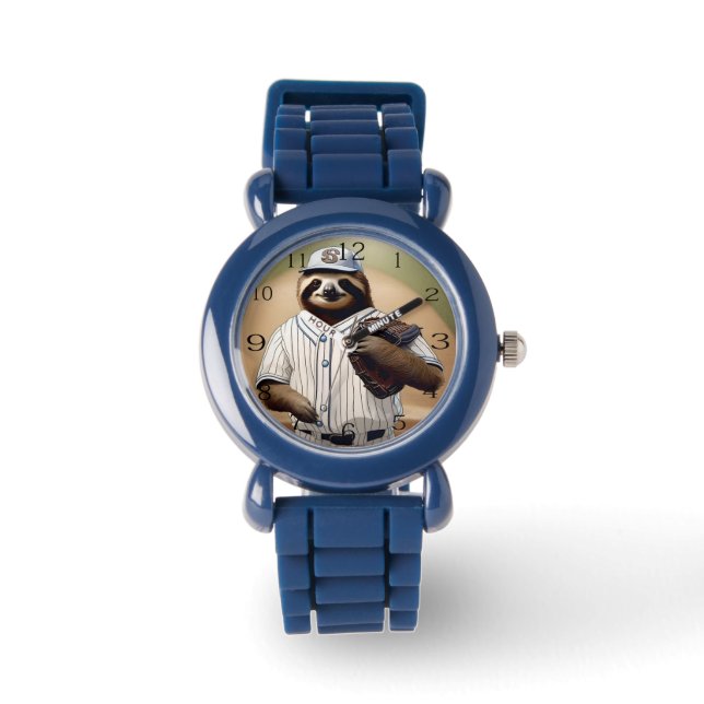 "Slugger Sloth: Langsam und standhaft an der Platt Armbanduhr (Vorderseite)