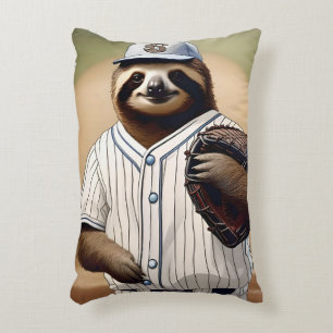 "Slugger Sloth: Langsam und standhaft an der Platt Dekokissen