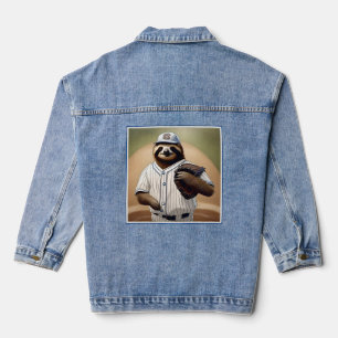 "Slugger Sloth: Langsam und standhaft an der Platt Jeansjacke