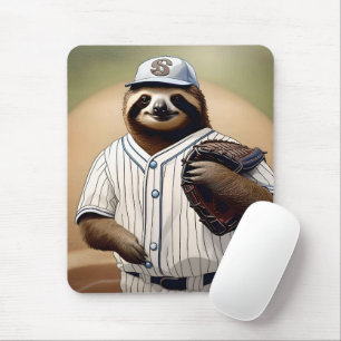 "Slugger Sloth: Langsam und standhaft an der Platt Mousepad