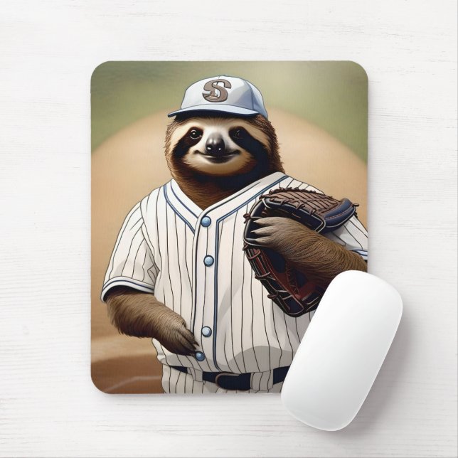 "Slugger Sloth: Langsam und standhaft an der Platt Mousepad (Mit Mouse)