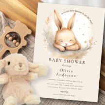Slumber Bunny Baby Shower Einladung