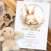 Slumber Bunny Boys Baby Dusche