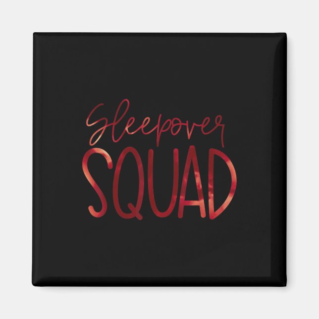 Slumber Party Crew Sleepover Squad Pajama Hallowee Magnet (Vorne)