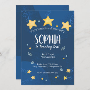 Slumber Party Einladung Sleepover Geburtstag