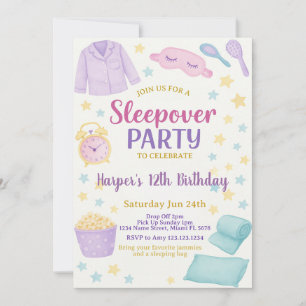 Slumber Party Geburtstag Einladung