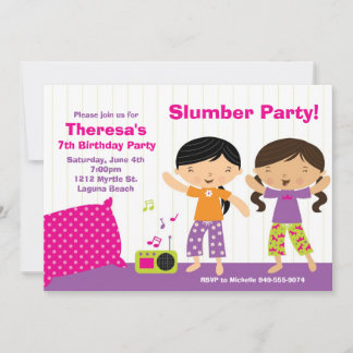 Slumber Party Geburtstag Einladung