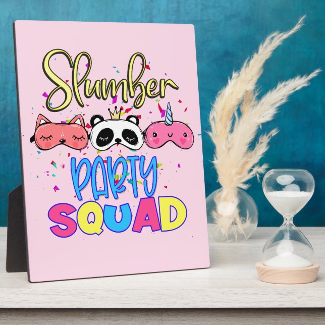 Slumber Party Squad Girls Pajamas Matching Fotoplatte (Seite)