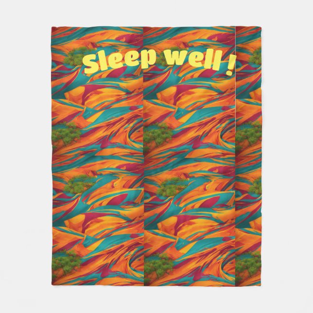 "Slumber-Pinselstriche: Fleece Blanket (Vorderseite)