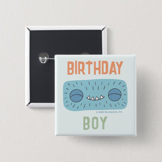 Slumberkins H ammerhead Birthday Boy Button (Vorne & Hinten)