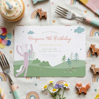 Slumberkins Magisches Einhorn Geburtstag Einladung