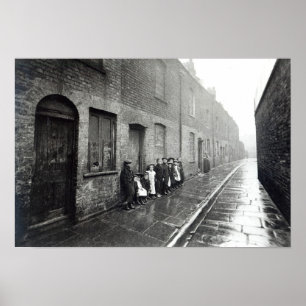 Slums, London, c.1900 Poster