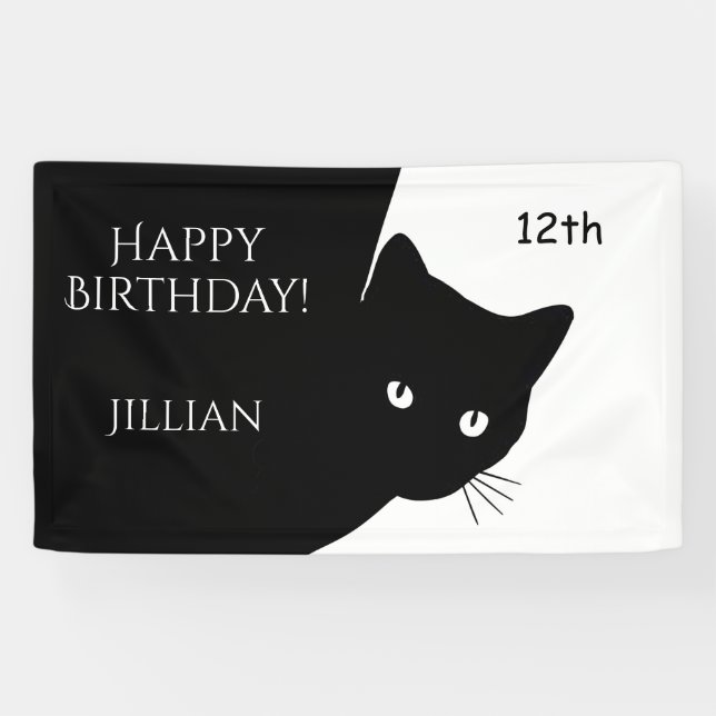 Sly Black Cat Banner (Horizontal)