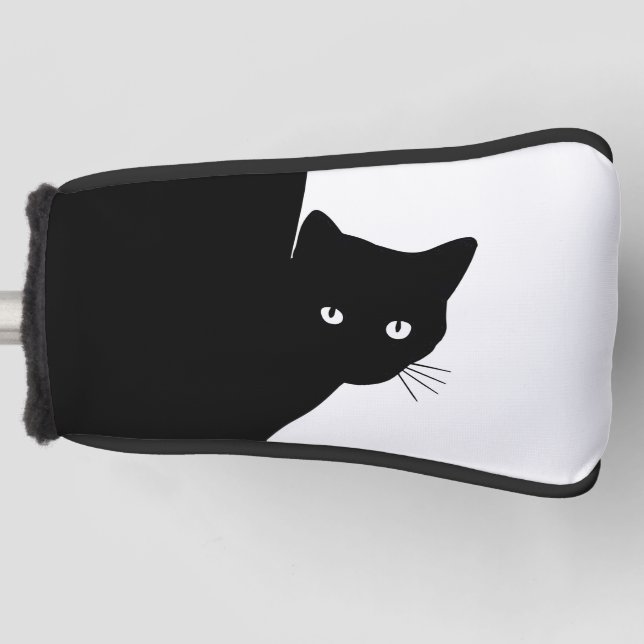 Sly Black Cat Golf Headcover (Vorderseite)