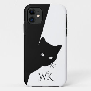 Sly Black Cat Monogram Case-Mate iPhone Hülle