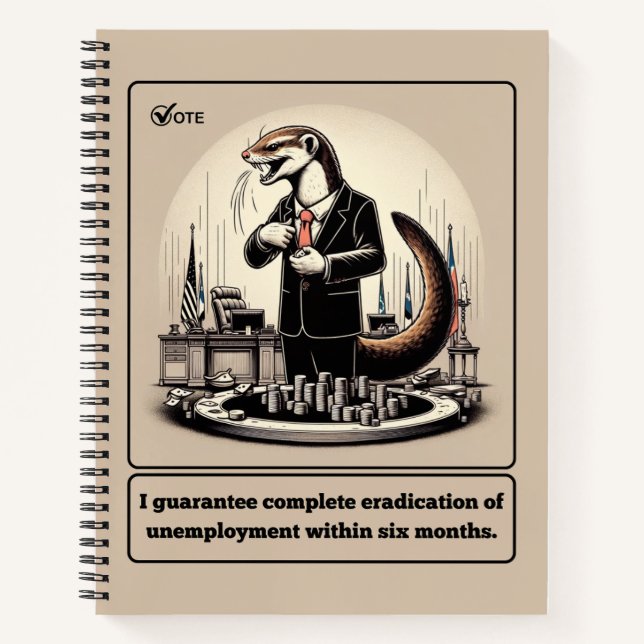 Sly Deals: Der verrückte Weasel-Politiker Notizbuch (Vorderseite)
