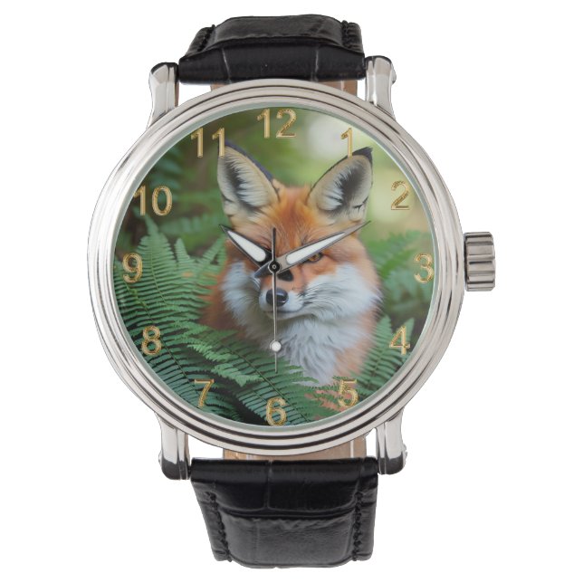 "Sly: Der Fuchs im Schatten" Armbanduhr (Vorderseite)