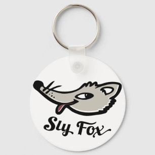 Sly fox mit Zunge aus Schlüsselring Schlüsselanhänger