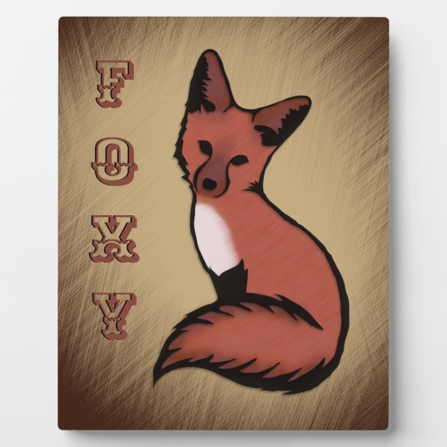 Sly Foxy Fox Personalisiert Fotoplatte (Vorderseite)