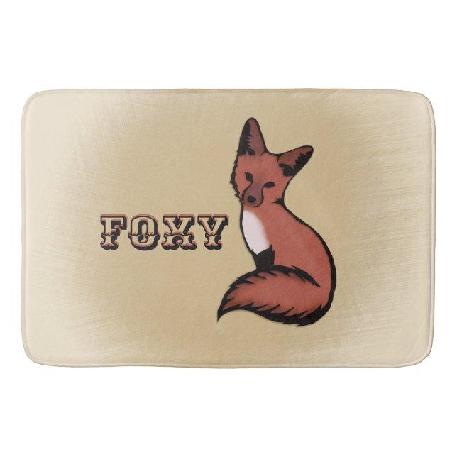 Sly Red Foxy Fox Badematte (Vorderseite)