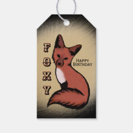 Sly Red Foxy Fox Geburtstag Geschenkanhänger